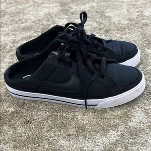 Women’s Nike Legacy Court Mules 
 Black Sneakers